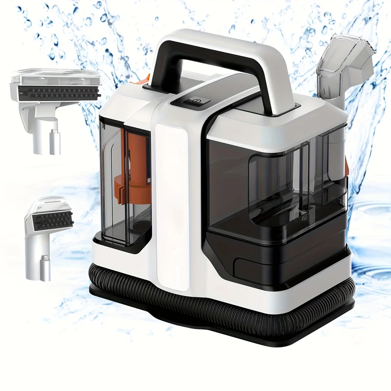 Handstofzuiger – Stofzuiger – Zakloze Zuiger – Auto Stofzuiger – Snoerloze Mini Stofzuiger – 1080ml Inhoud – Krachtige Zuigkracht – Compact & Lichtgewicht – Zwart met Blauwe Accent
