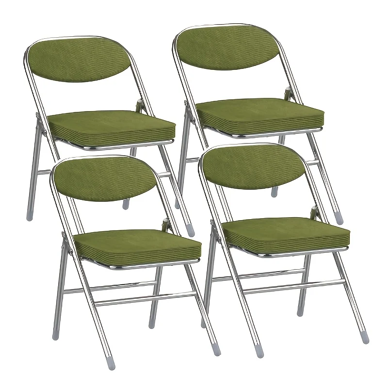 Corduroy Stoelen Set 4 – Eetkamerstoelen – Vergaderstoelen – Kantinestoelen – Evenementenstoelen – Comfortabel en Duurzaam – Stapelbaar en Direct Gebruiksklaar