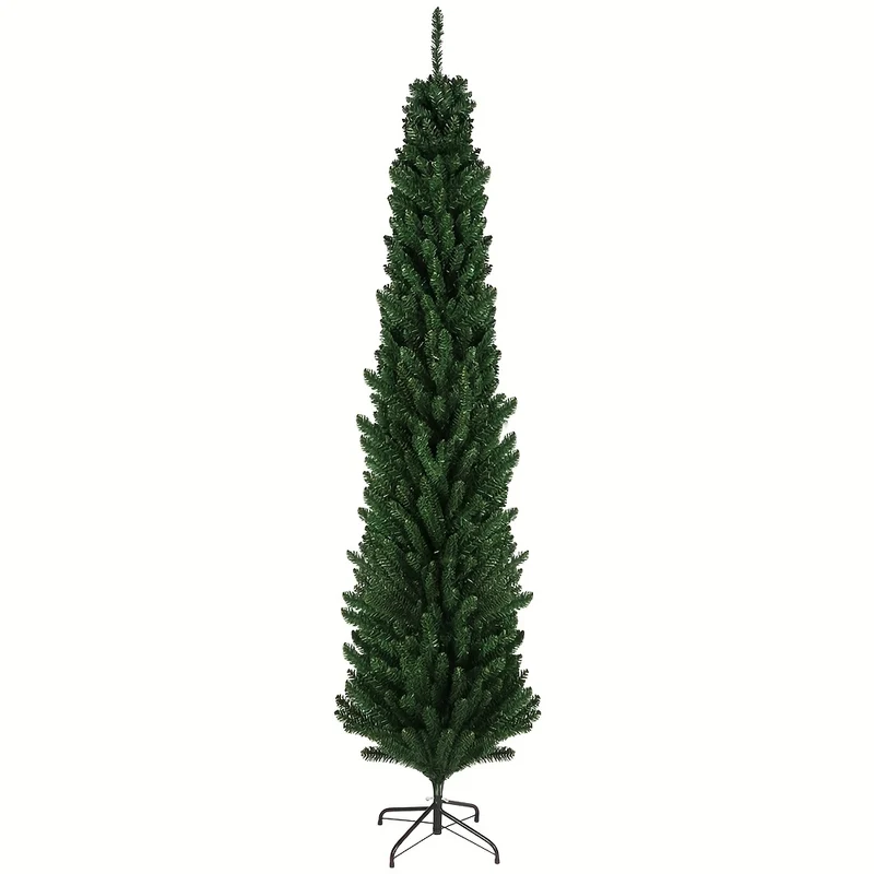 Kerstboom – Kunstkerstboom – Kunstboom – Nepkerstboom – Smalle Kerstboom – 210 cm Hoog – Realistisch PVC – Met Metalen Standaard