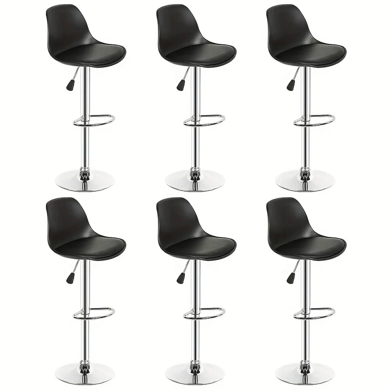 Barkrukken – Barstoelen – Keukenkrukken – Counter Stoelen – Krukken – Set van 6 – Draaibaar – PU Kunstleer Bekleding