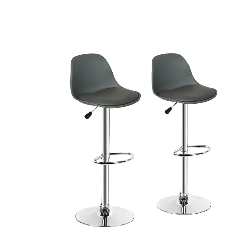 Barkrukken – Barkstoelen – Barstoelen – Keukenstoelen – Barkrukken – Verstelbaar In Hoogte – 360° Draaibaar – Kunstleren Ovalen Zitting – Ergonomische Wing Back Rugleuning