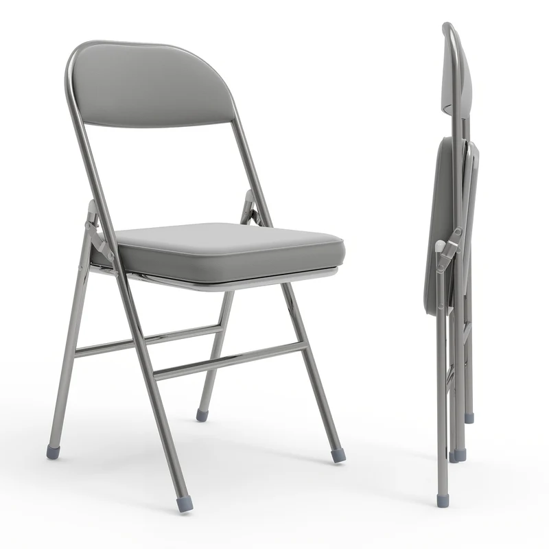 Opvouwbare Stoelen – Vouwstoelen – Klapstoelen – Zitstoelen – Vergaderstoelen – Set Van 2 – PU Gestoffeerd – Stevig Metalen Frame