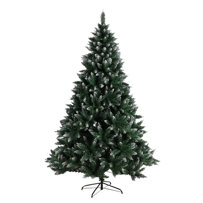 Kerstboom – Kunstkerstboom – Nepboom – Dennenboom – Mini Kerstboom – 120 cm Hoog – Gedeeltelijk Besneeuwd – 220 PVC Takken – Stevige Metalen Standaard