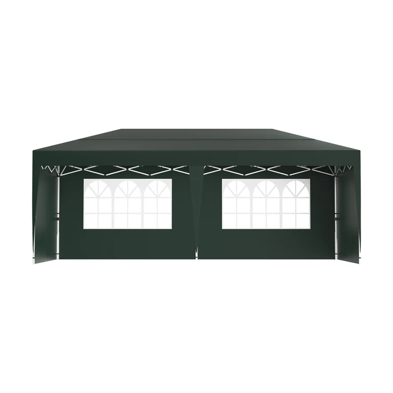 Partytent – Tuinpaviljoen – Gazebo – Feesttent – Overkapping – 3x6 Meter – Waterdicht Oxford Doek – Verstelbare Hoogte - Groen