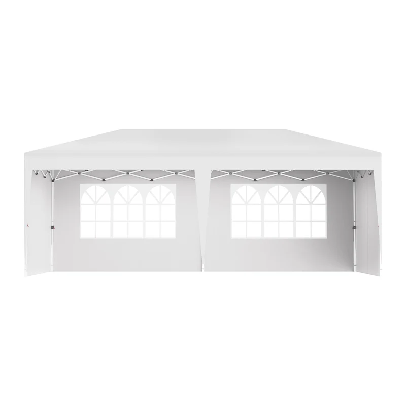 Partytent – Tuinpaviljoen – Paviljoen – Opvouwbare Tent – Vouwtent – 3x6 Meter – UV-Bestendig – Waterdicht Oxford Doek - Wit