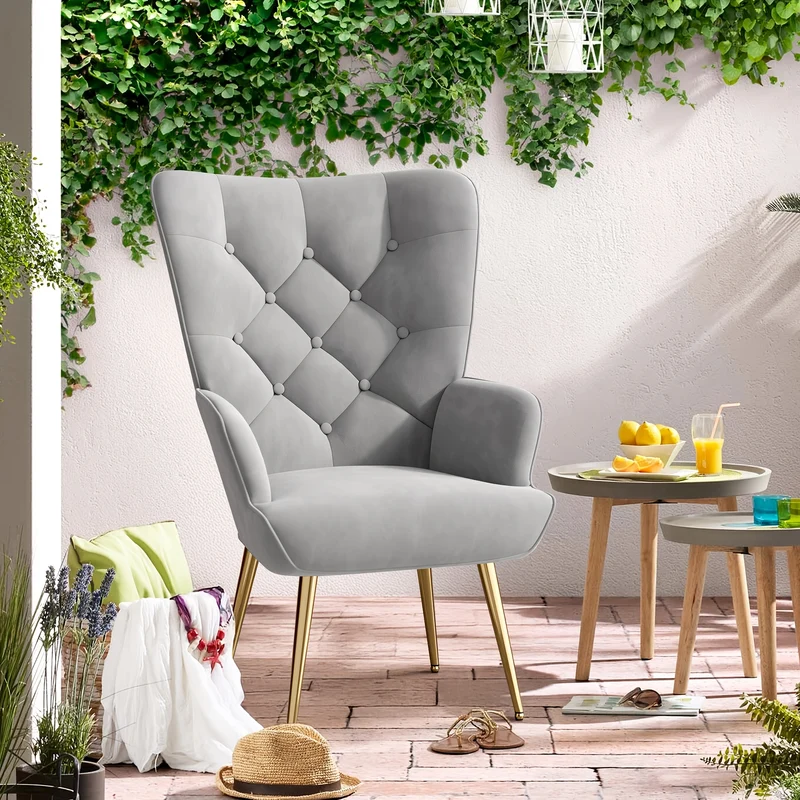 Fauteuil – Lounge Chair – Draaifauteuil – Armstoel – Relaxstoel – Scandinavisch Design – Stofbekleding – Metalen Poten – Max Belastbaar 150 Kg
