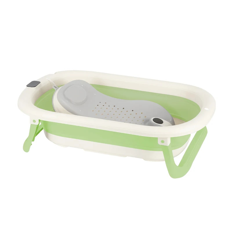 Collapsible Pet Bathtub and Washing Station - Portable Dog Bath Tub with Drain Plug, Space-Saving Bathing Basin & Multi-Purpose Laundry/Storage Basket, Lightweight Non-Slip Design, Compact Foldable Bath Tub for Small Dogs, Ea