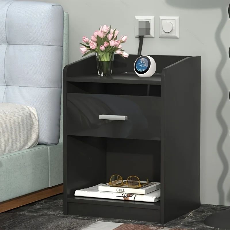 Nachtkastje – Bedkastje – Bijzettafel – Ladekastje – Opbergkastje – Compact 40x35x58 cm – Ruimtebesparend Design met Lade
