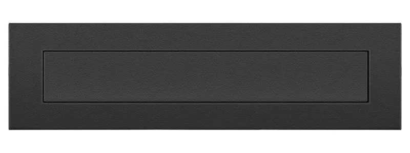 Oxloc BRIEFPLAAT RVS ZWART RECHT VLAK 330X80X8.5MM