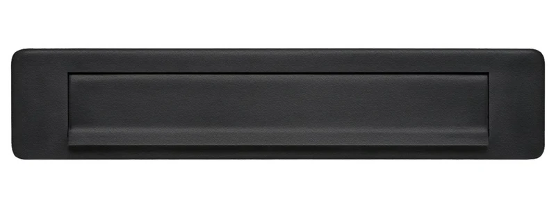 Oxloc BRIEFPLAAT RVS ZWART RECHT 350X73X8.5MM