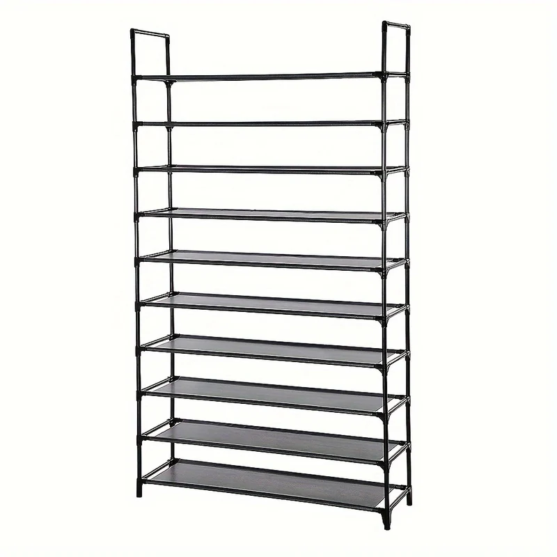 Schoenenkast – Schoenenrek – Schoenopberger – Schoenenplank – Schoenendisplay – 10 Niveaus – Geschikt Voor 48 Paar Schoenen – Waterbestendig – Vrijstaand Ontwerp