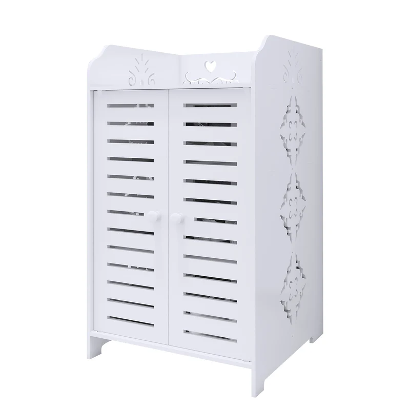 Schoenenkast – Schoenenrek – Schoenopberger – Schoenhouder – Schoenmeubel – 3-laags Voor 6 Paar Schoenen – Stevig Dik PVC – Zitbank Met Opbergruimte 40x35x71 cm - Wit
