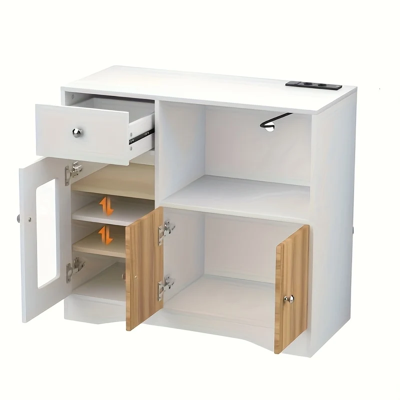 Keukenkast – Opbergkast – Dressoir – Kast – Organizer – 83x40x80 cm – 3 lades – Vloerbevestiging