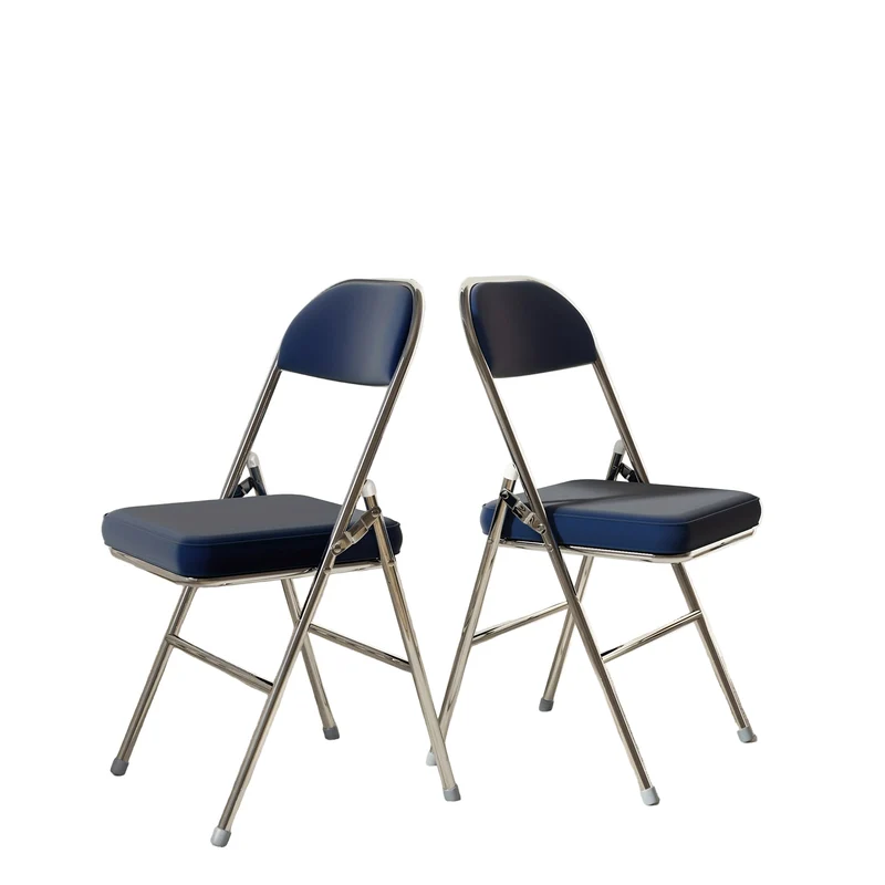 Eetkamerstoelen – Stoelen – Vergaderstoelen – Stapelstoelen – Armeleuningstoelen – Set van 2 PU-lederen Stoelen – Direct Gebruiksklaar – Stapelbaar Ontwerp - Blauw