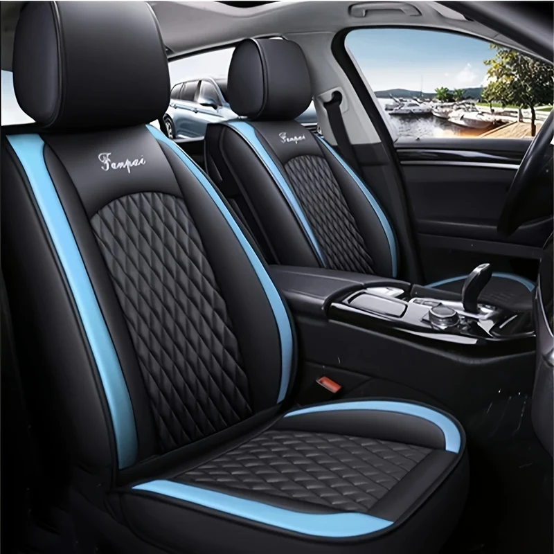 Autostoelhoezen 5-Zits – Stoelhoezen Auto – Autostoelbekleding – Auto Interieur Bescherming – PU Leer – Universele Pasvorm – Comfortabel Sponsmateriaal – Waterbestendig