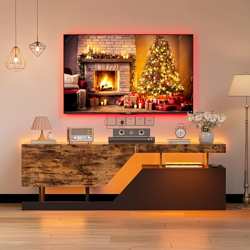 tv meubel – tv kast – lowboard – dressoir – tv tafel – Modern Handenvrij Design – Ruime Opbergruimte Voor TV Tot 165 cm