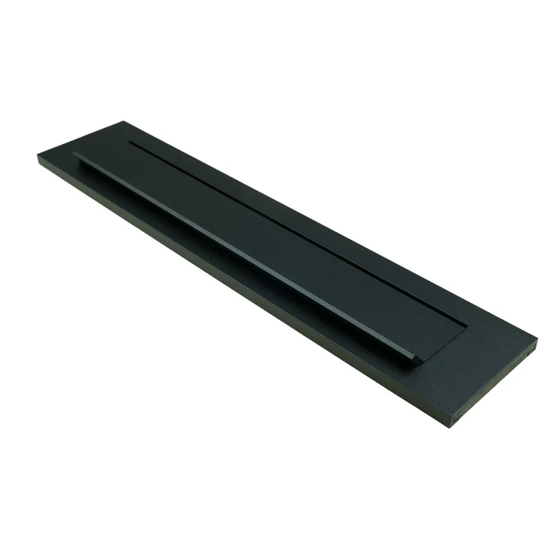 Oxloc BRIEFPLAAT GEVEERD ALU. ZWART 340MM VOCHT- EN TOCHTWEREND