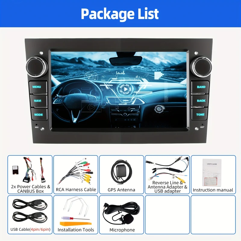 Autoradio – Auto Stereo – Multimedia Speler – Auto Radio – DAB+ Radio – Android 14 – 7 Inch HD Touchscreen – Draadloos CarPlay & Bluetooth – Inclusief Microfoon