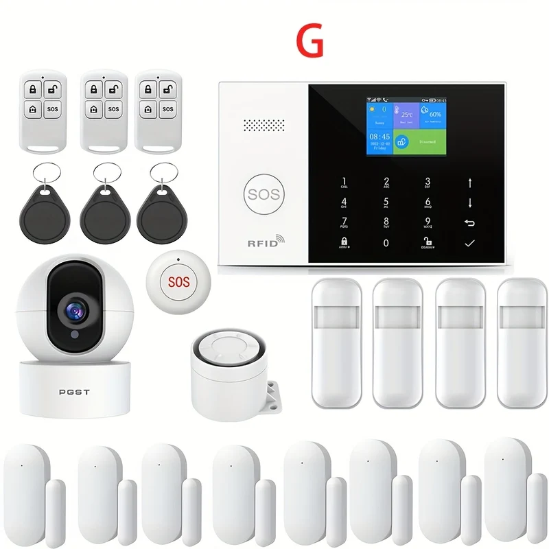 Alarmsysteem – Draadloos – Beveiliging – Inbraakpreventie – Smart Home – Wifi Connectiviteit – RFID & SOS Knop – 433 MHz Frequentie