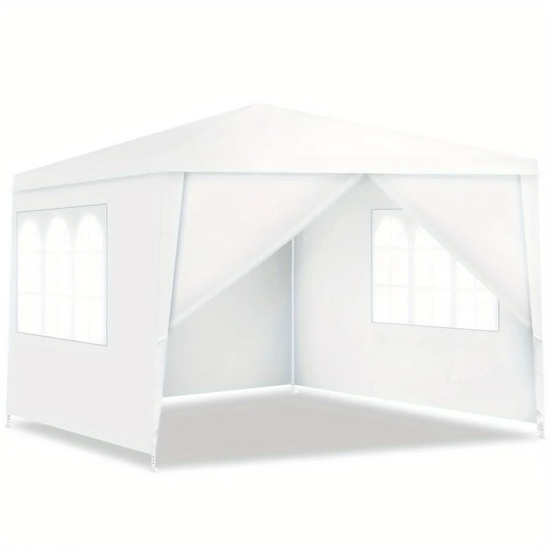 Tuinpaviljoen 3x3m – Tuinkamer – Partytent – Evenemententent – Feestpaviljoen – Afneembare Zijwanden Met Ramen – Weerbestendig Met Stevig Metalen Frame