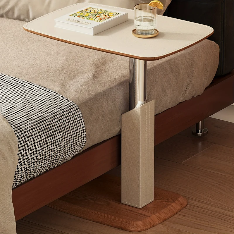 Bijzettafel – Sidetable – Nachtkastje – Banktafel – Laptoptafel – Verstelbare Hoogte 68,5 cm – 360° Draaibaar Tafelblad