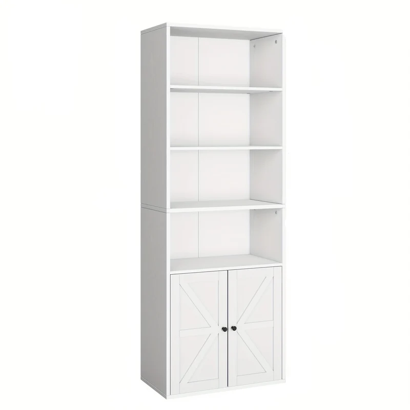 Boekenkast – Boekenrek – Vakkenkast – Opbergkast – Wandkast – Industrieel Hout – 29,97 cm Diep – 181,36 cm Hoog