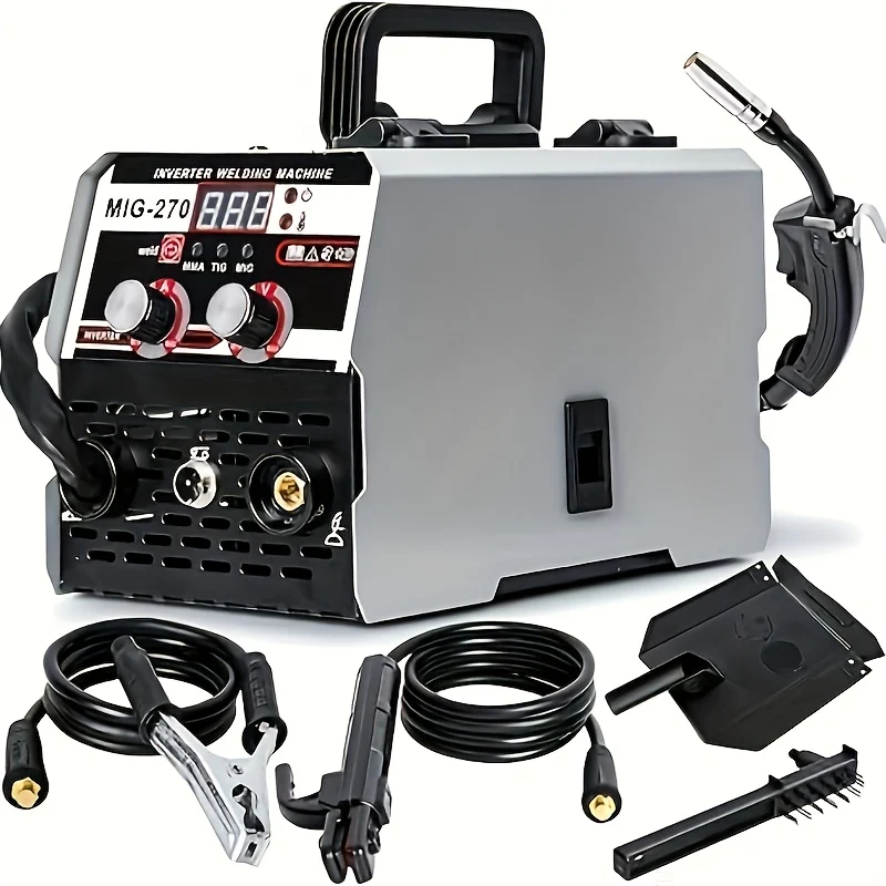 3-in-1 Lasmachine – MIG Lasser – TIG Lasser – ARC Lasser – Inverter Lasmachine – Gasloos Lassen – 140A Vermogen – Compact Draagbaar Aluminium