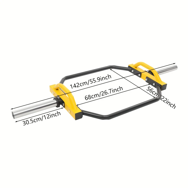 149.69KG Capacity Yellow Hex Dumbbell Bar with Spring Clip Collars, Ergonomic Non-Slip Handles - Ideal for Gym, Home & Workout Use, Personal Fitness Accessory|Secure Grip Dumbbell|Tungsten Steel Bar, Gym Accessories