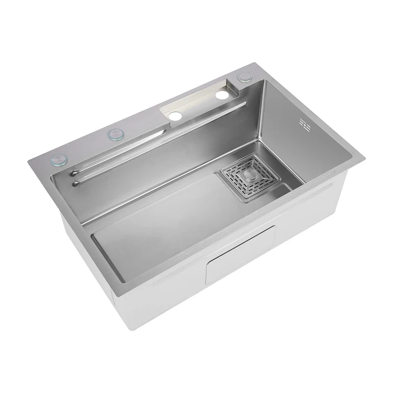 Heavy-Duty 304 Stainless Steel Sink - 8-Inch Large Capacity with Anti-Clog Drain, Noise-Reducing Mats & Anti-Condensation Design for Kitchen, Bathroom, Farm, Garage, Laundry - Commercial & Home Use, Stainless Steel Kitchen Si