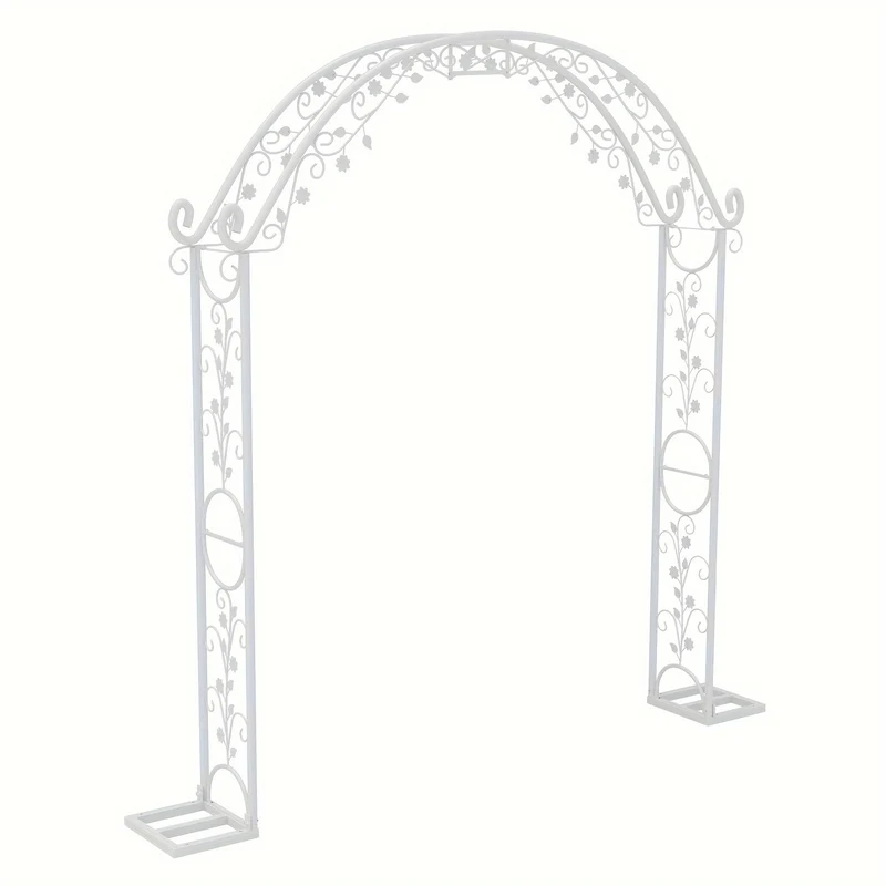 Witte Metalen Tuinboog – Tuinarche – Bruiloftsboog – Feestboog – Ceremonieboog – Duurzaam Metaal – Groot Formaat 220x240 cm