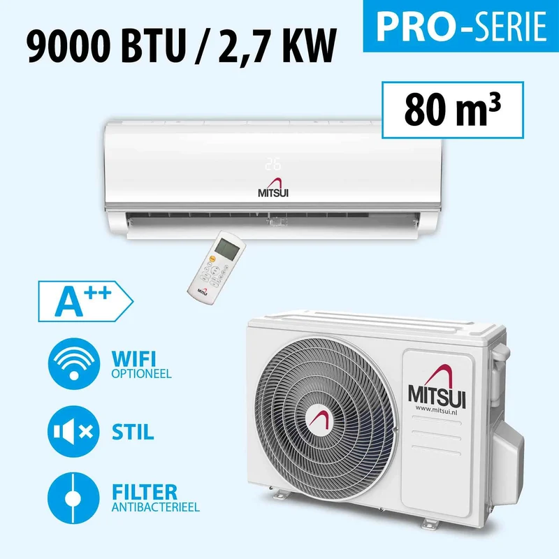 MITSUI PRO 9000BTU (A++) 80m3 KOELEN