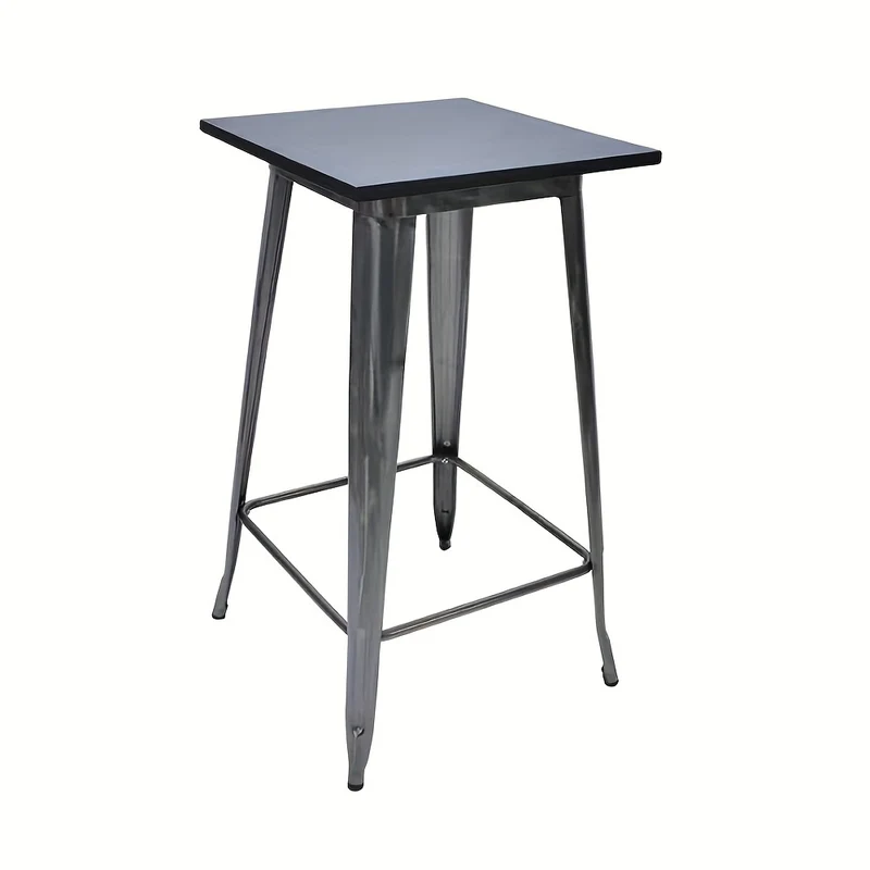 Bartafel – Bar Tafel – Statafel – Keukentafel – Bistrotafel – Industrieel Design – Metaal Met Stevig Ijzeren Frame – Compact 60x60x110 cm – Geschikt Voor 2-4 Personen