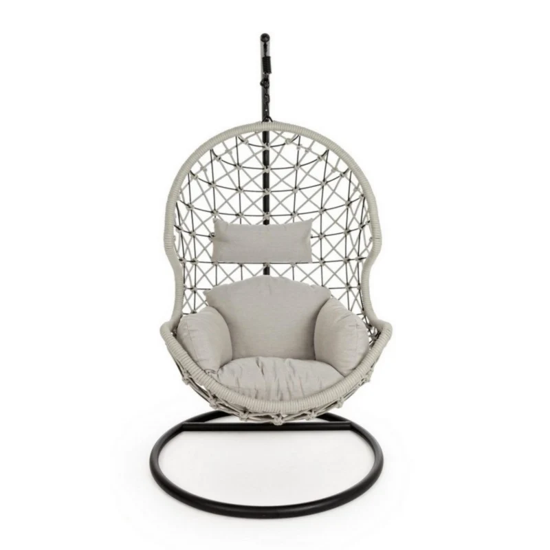 Hangende Coconstoel – Tuinstoel – Hangstoel – Relaxstoel – Outdoor Loungestoel – Weerbestendig Metalen Frame – Comfortabele Afneembare Kussens