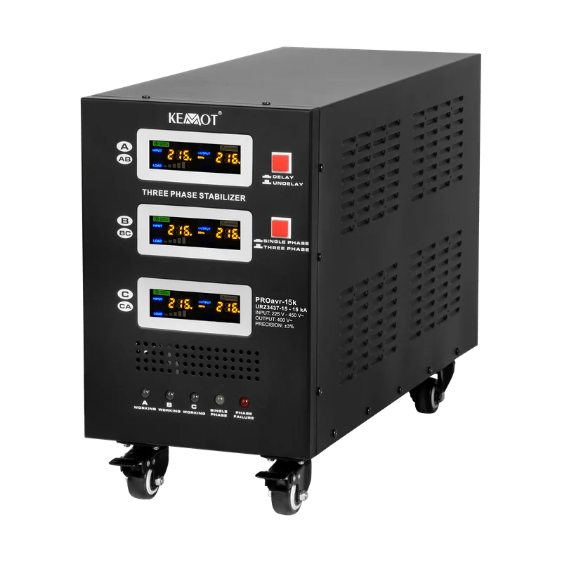 Spanningsstabilisator – Voltage Regulator – Spanningsregelaar – Driefasenspanningsregelaar – Voltage Stabilizer – Automatische Driefasige Stabilisatie – Nauwkeurige 230V ±3% Uitgang – Ingebouwde Fasebewaking Veiligheid