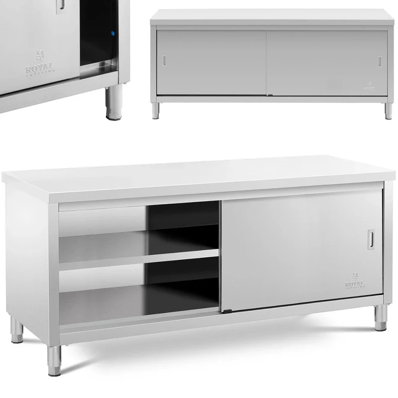 Centrale Werktafel met Onderkast & Schuifdeur – 200 × 60 × 85,5 cm