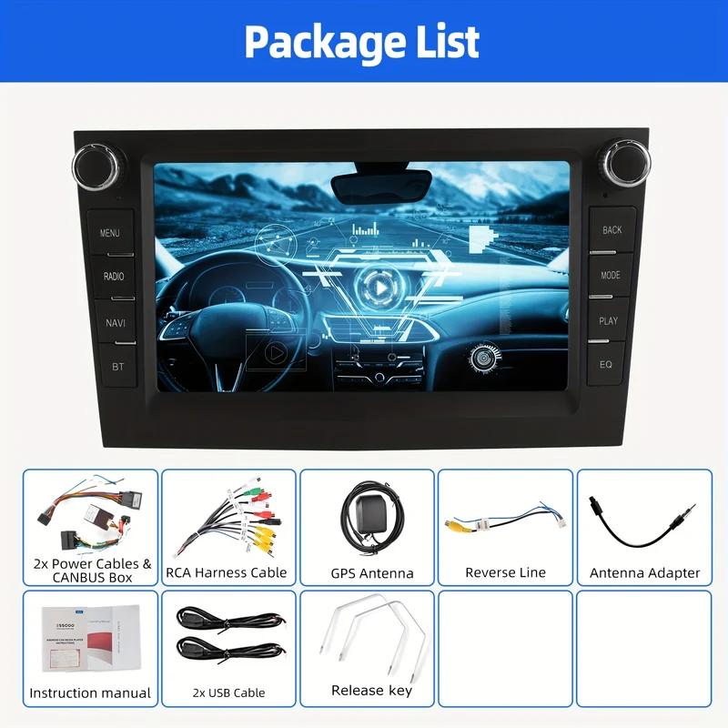 ESSGOO 4+64GB Android 14.0 Auto Radio For Opel For Corsa C D Astra For Antara For Vectra For Zafira Meriva Vivaro, 7 Inch/ 17.78cm HD IPS Touchscreen Car Stereo Player with Wireless Carplayer & Android Auto, Supports GPS WiFi