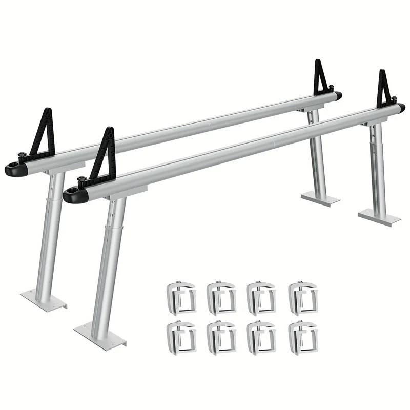 Ladderrek – Truck Rack – Pickup Rack – Opbergrek – Ladderdrager – Verstelbaar 43-74 cm – Aluminium Standaard – Hoog Draagvermogen 363 kg