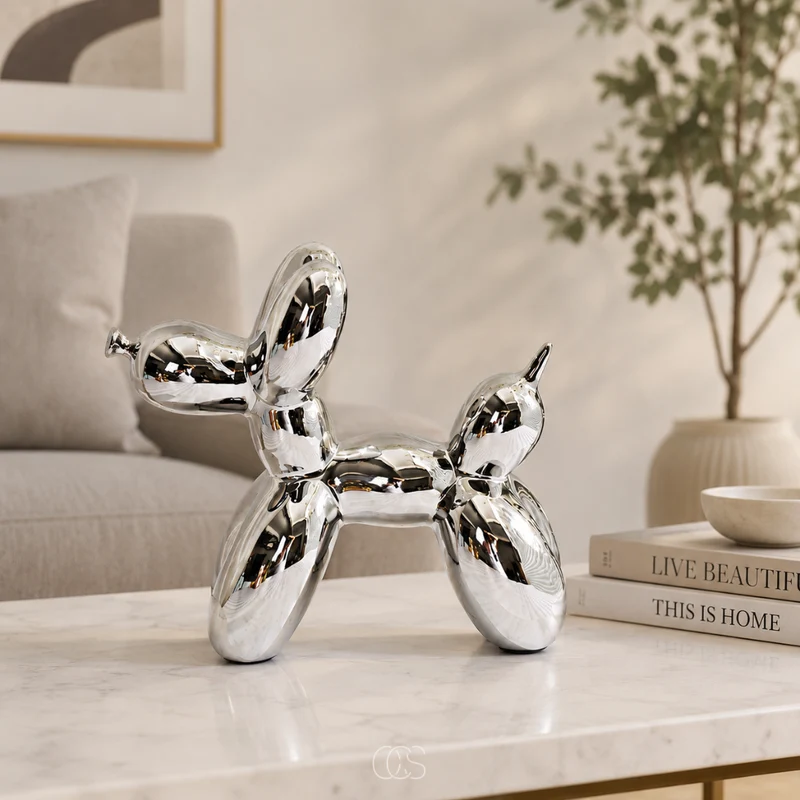 OCS - Moderne Ballonhond Sculptuur - Keramisch Design Beeld