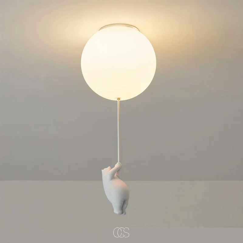 OCS - bambo Beer Ballon Plafondlamp - Speelse LED Kinderkamerlamp