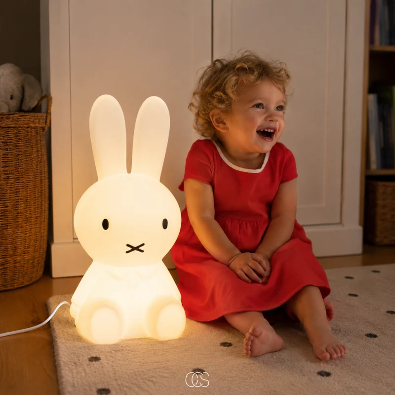 OCS - luffy konijnen Kinderlamp Staand - Dimbare LED Nachtlamp voor Kinderkamer