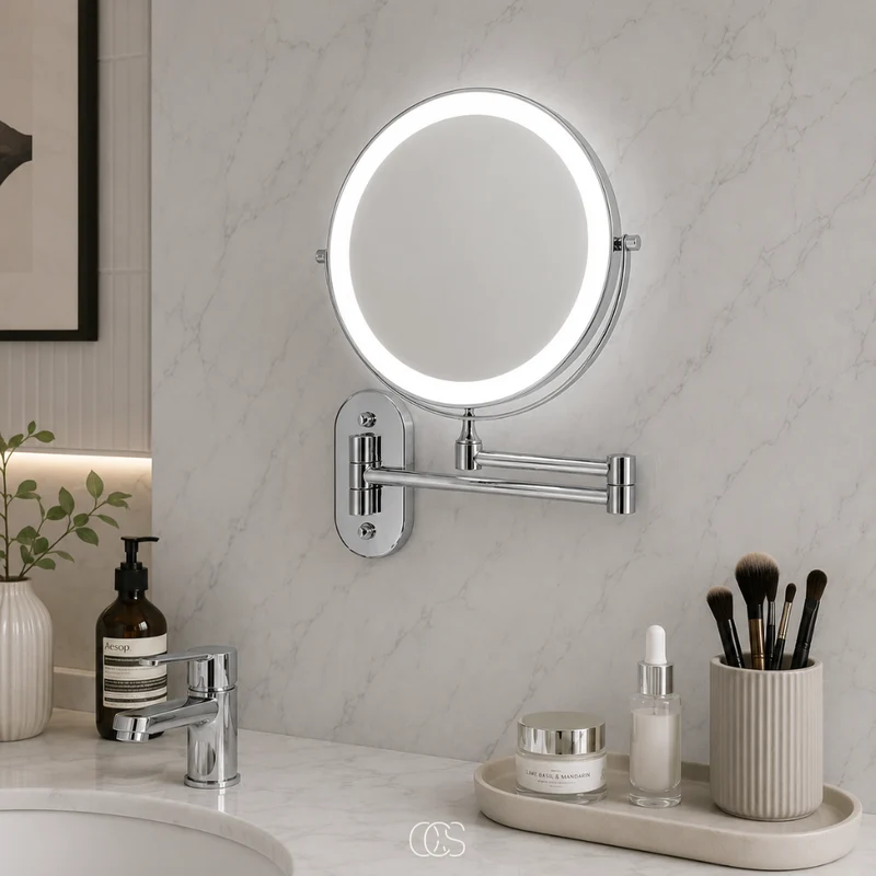 OCS - Luxe Oplaadbare LED Make-up Spiegel / Badkamerspiegel - draadloos & oplaadbaar