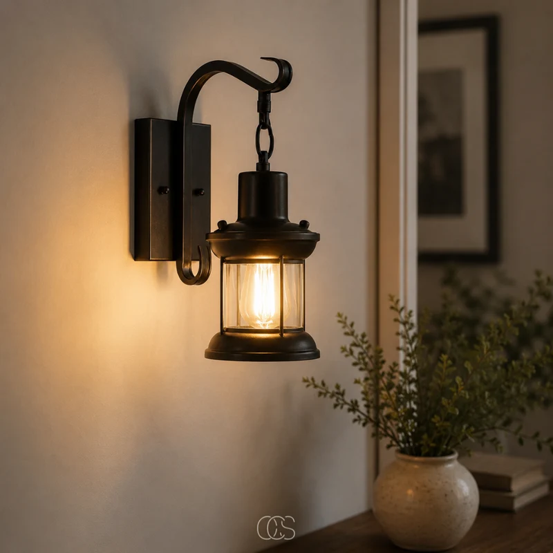 OCS - Portja industriële wandlamp - vintage lantaarnontwerp