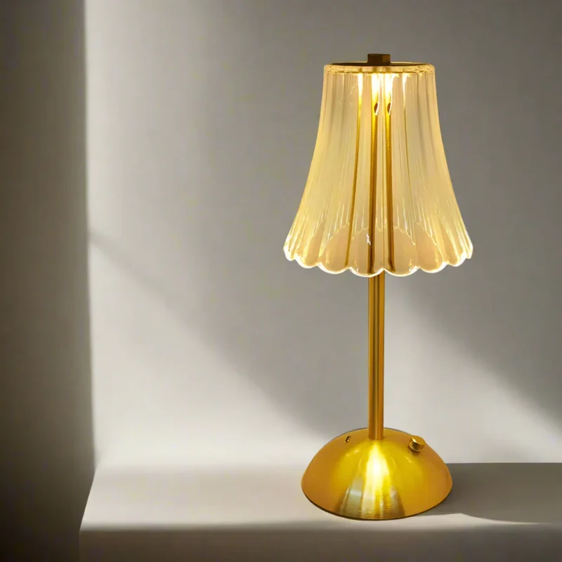 OCS - Halo Luxe Draadloze Kristal Tafellamp - Oplaadbaar & Dimbaar met Touchbediening