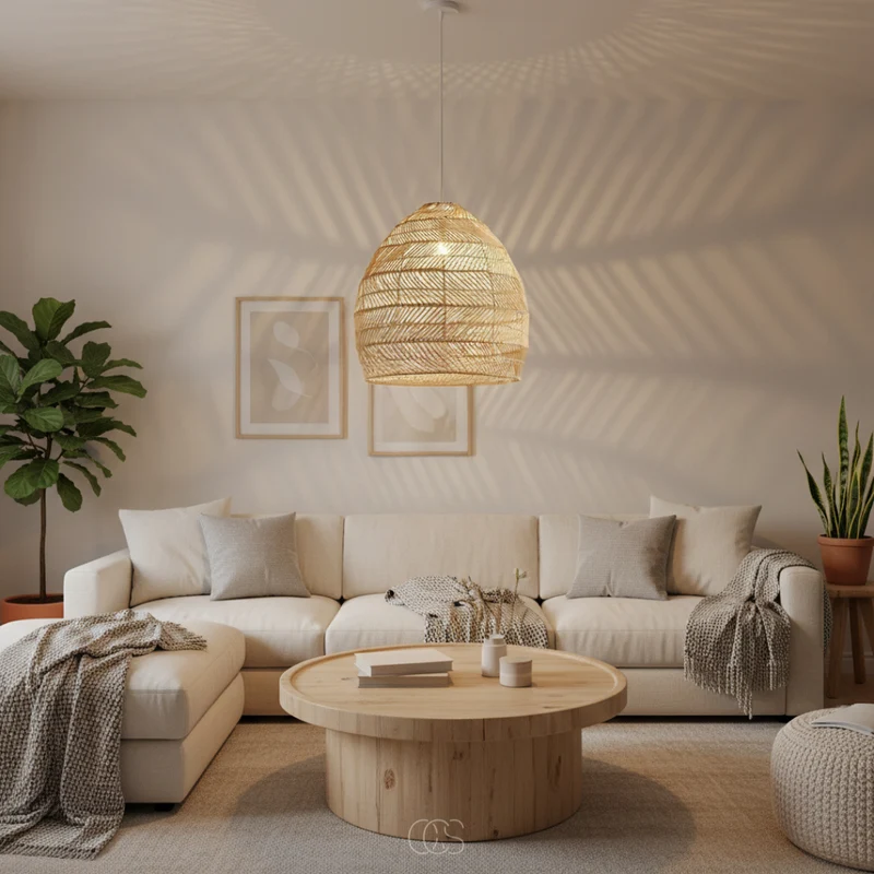 OCS - Handgeweven natuurlijke rotan Hanglamp