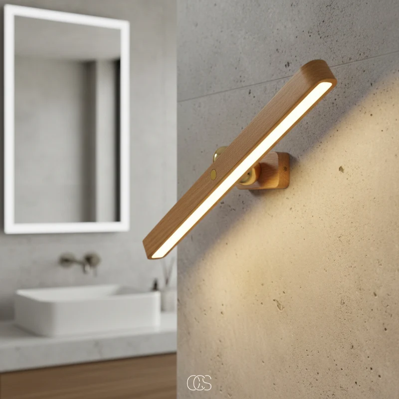 OCS - nordic LED houten Wandlamp - draadloos & kantelbaar