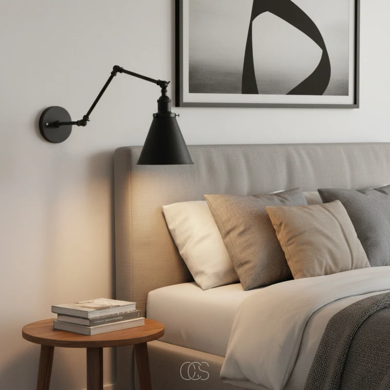 OCS - vala Verstelbare Industriële Wandlamp Zwart - Modern & Functioneel