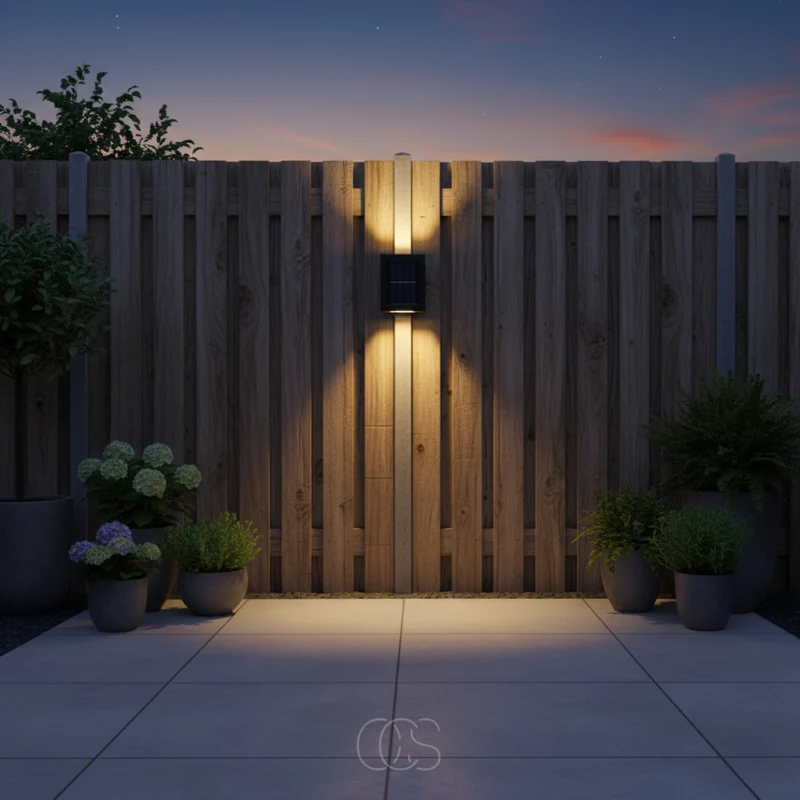 OCS - Draadloze Buitenwandlamp – Solar met Sensor & IP65 Waterdicht
