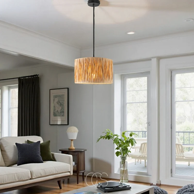 OCS - Raffia Rotan Hanglamp