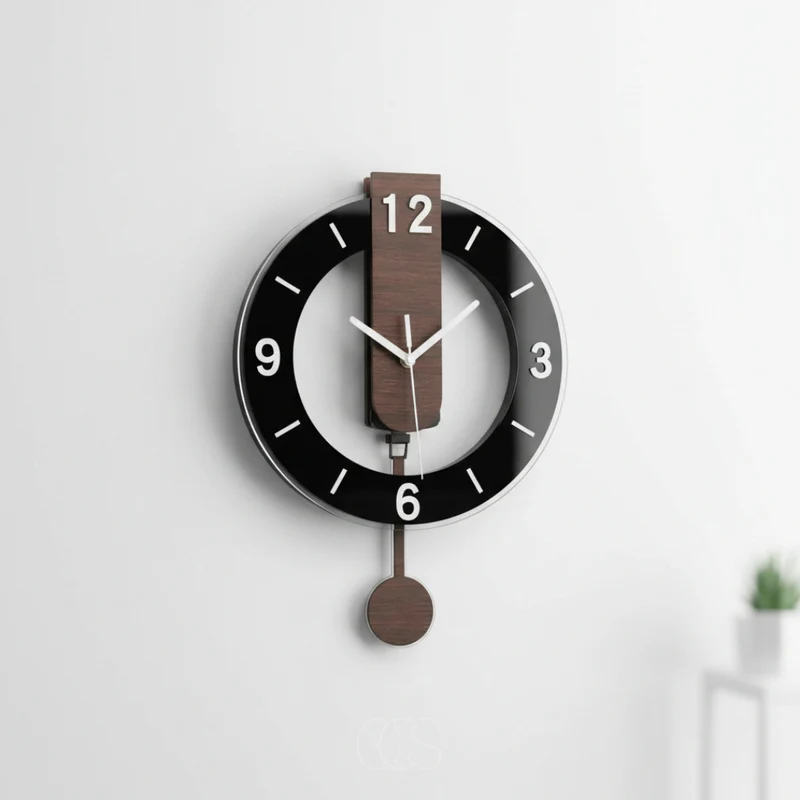 OCS - Grote retro stille wandklok