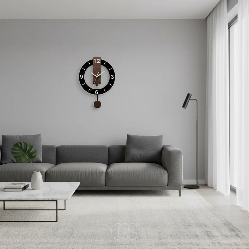 OCS - Grote retro stille wandklok